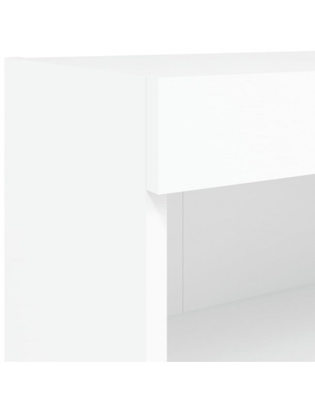 Mobili Porta TV con Luci LED 2 pz Bianchi 80x30x30 cm