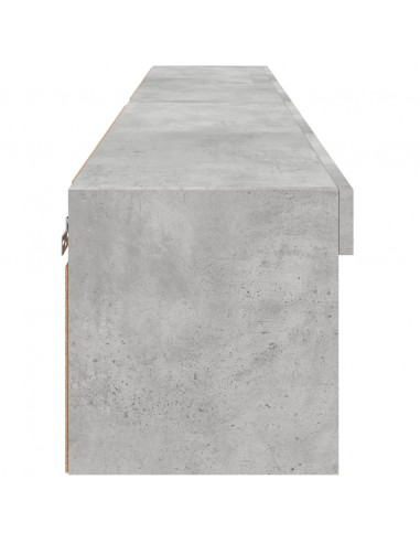 Mobili TV con Luci LED 2pz Grigio Cemento 80x30x30 cm