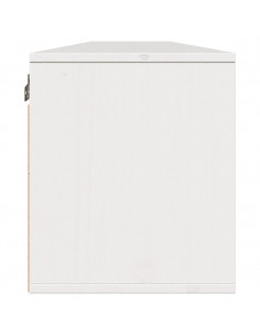 Pensili 2 pz Bianchi 100x30x35 cm in Legno Massello di Pino