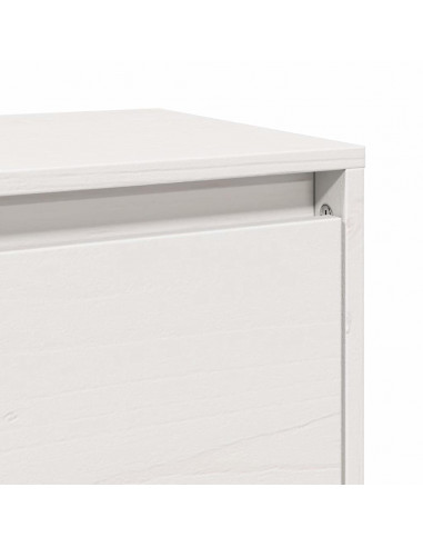 Pensili 2 pz Bianchi 100x30x35 cm in Legno Massello di Pino