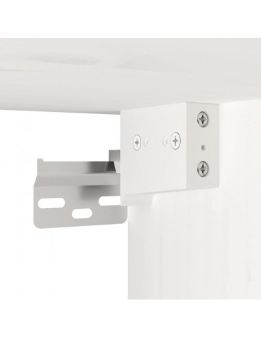 Pensili 2 pz Bianchi 100x30x35 cm in Legno Massello di Pino