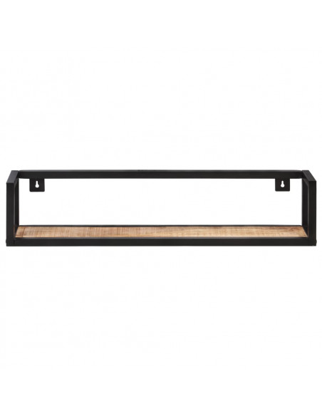 Mensole a Muro 2 pz 80 cm in Legno Massello di Mango Grezzo