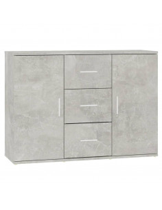 Credenza Grigio Cemento 91x29,5x65 cm in Legno Multistrato