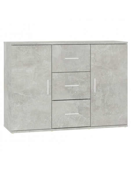 Credenza Grigio Cemento 91x29,5x65 cm in Legno Multistrato