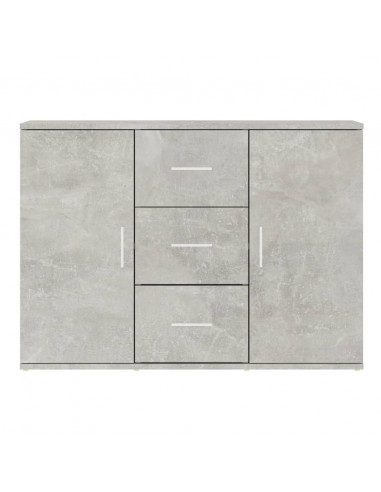 Credenza Grigio Cemento 91x29,5x65 cm in Legno Multistrato