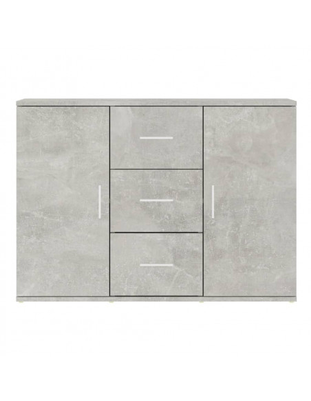 Credenza Grigio Cemento 91x29,5x65 cm in Legno Multistrato