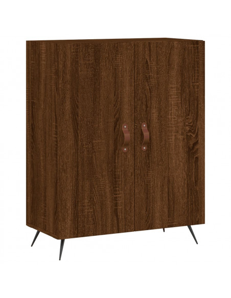 Credenza Rovere Marrone 69,5x34x180 cm in Legno Multistrato