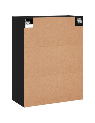 Mobile a Parete Nero 69,5x34x90 cm