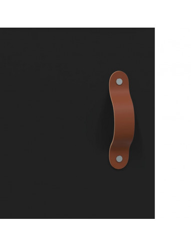 Mobile a Parete Nero 69,5x34x90 cm