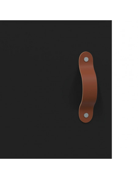 Mobile a Parete Nero 69,5x34x90 cm