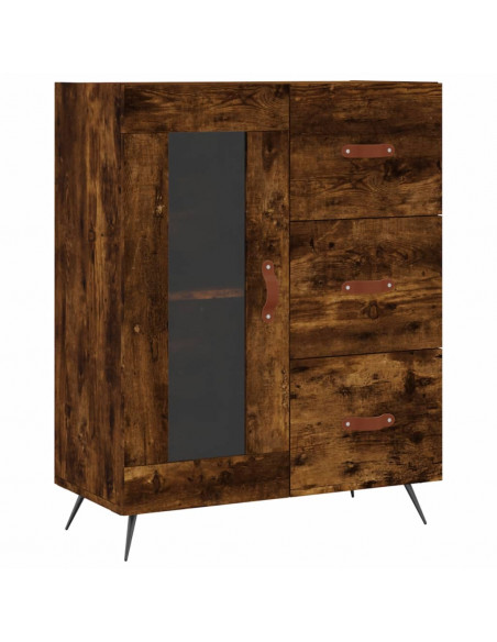 Credenza Rovere Fumo  69,5x34x180 cm in Legno Multistrato