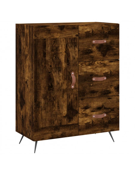 Credenza Rovere Fumo  69,5x34x180 cm in Legno Multistrato