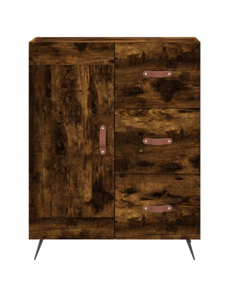 Credenza Rovere Fumo  69,5x34x180 cm in Legno Multistrato