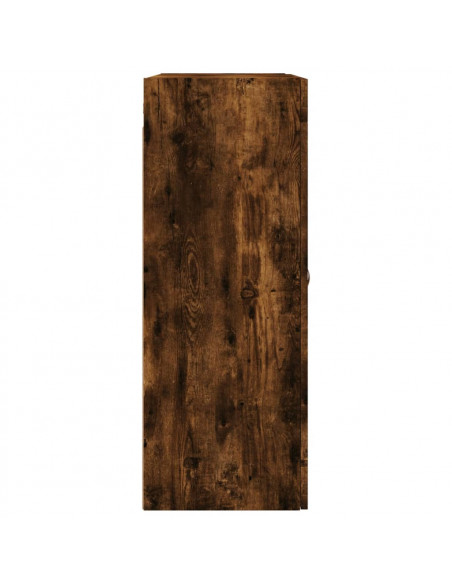 Armadietti a Parete 2 pz Rovere Fumo in Legno Multistrato