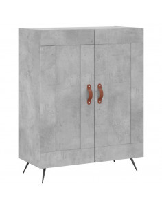 Credenza Grigio Cemento 69,5x34x180 cm in Legno Multistrato