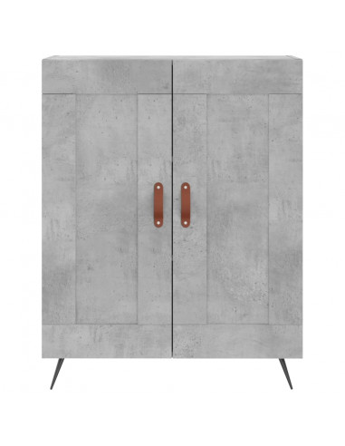 Credenza Grigio Cemento 69,5x34x180 cm in Legno Multistrato