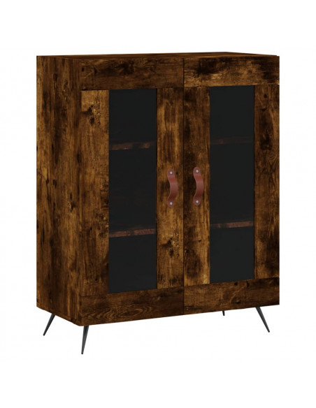 Credenza Rovere Fumo  69,5x34x180 cm in Legno Multistrato