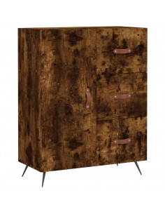 Credenza Rovere Fumo  69,5x34x180 cm in Legno Multistrato