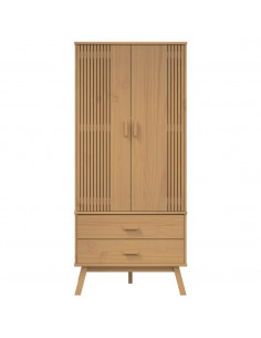 Armadio OLDEN Marrone 76,5x53x172 cm in Legno Massello di Pino