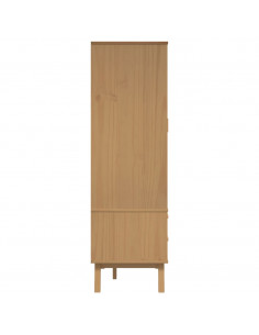 Armadio OLDEN Grigio e Marrone 76,5x53x172 cm Massello di Pino 2