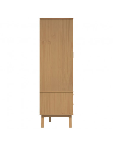 Armadio OLDEN Grigio e Marrone 76,5x53x172 cm Massello di Pino