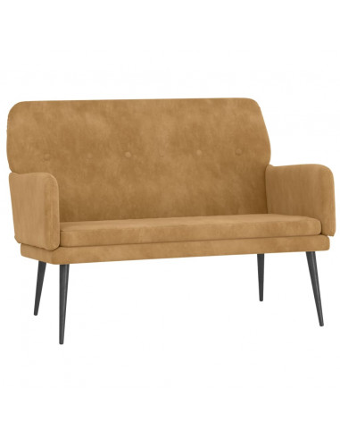 Panca Marrone 108x79x79 cm in Velluto