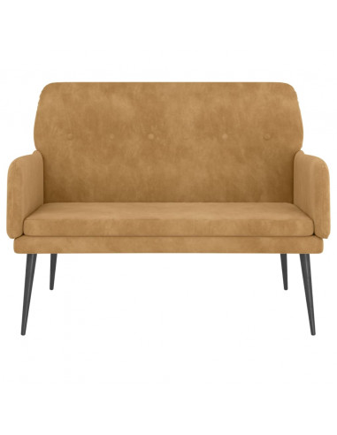 Panca Marrone 108x79x79 cm in Velluto