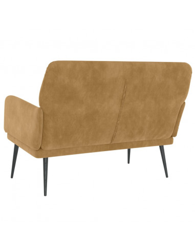 Panca Marrone 108x79x79 cm in Velluto