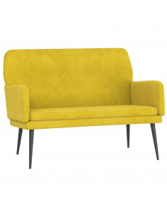 Panca Gialla 108x79x79 cm in Velluto