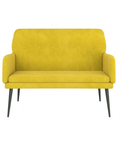 Panca Gialla 108x79x79 cm in Velluto