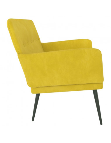 Panca Gialla 108x79x79 cm in Velluto