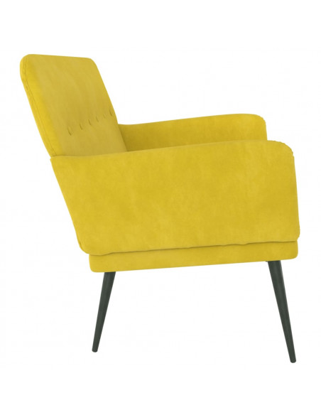 Panca Gialla 108x79x79 cm in Velluto