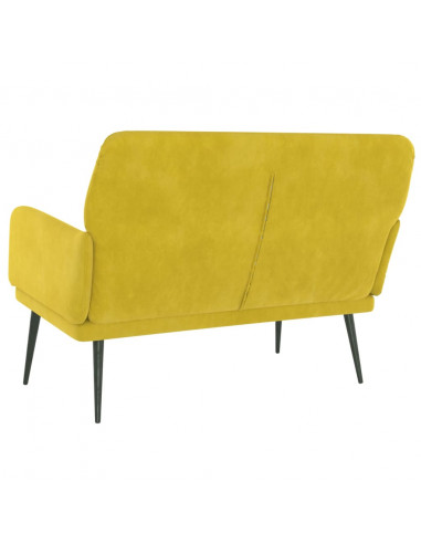 Panca Gialla 108x79x79 cm in Velluto