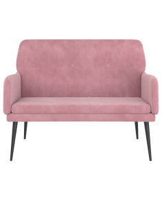 Panca Rosa 108x79x79 cm in Velluto 2