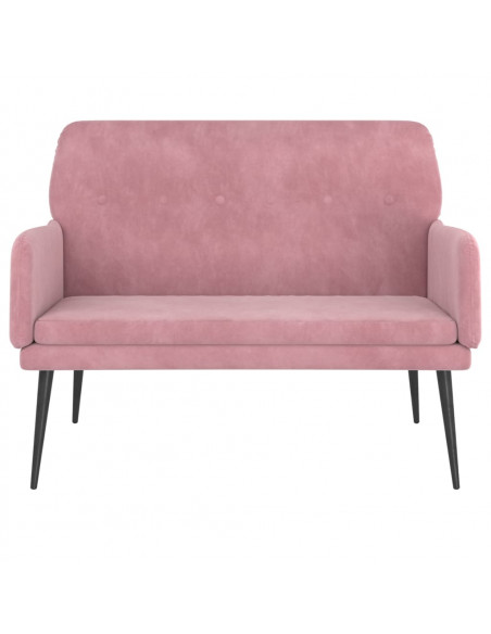 Panca Rosa 108x79x79 cm in Velluto