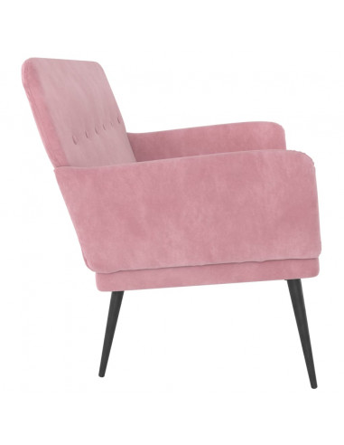 Panca Rosa 108x79x79 cm in Velluto