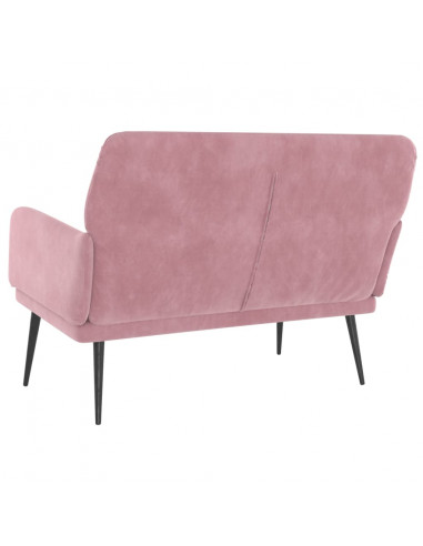 Panca Rosa 108x79x79 cm in Velluto