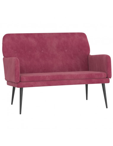 Panca Rosso Vino 108x79x79 cm in Velluto