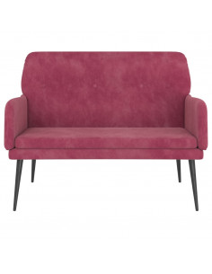 Panca Rosso Vino 108x79x79 cm in Velluto 2