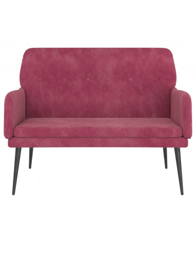 Panca Rosso Vino 108x79x79 cm in Velluto