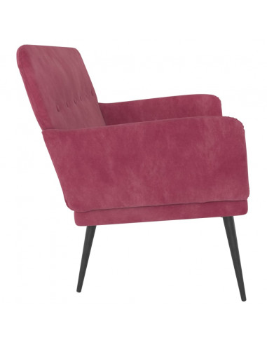 Panca Rosso Vino 108x79x79 cm in Velluto