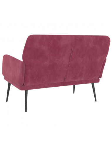 Panca Rosso Vino 108x79x79 cm in Velluto