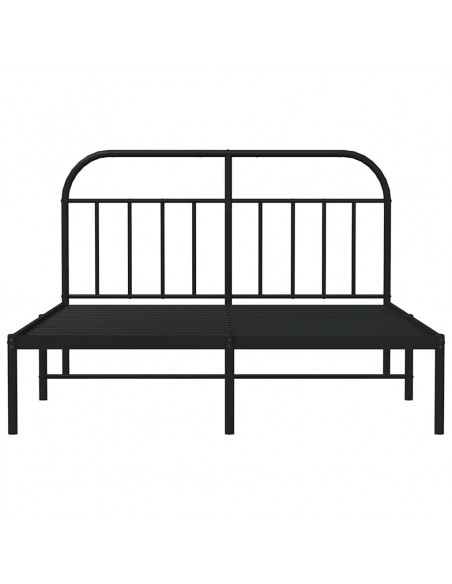 Giroletto con Testiera in Metallo Nero 135x190 cm