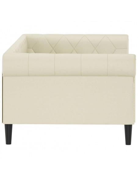 Letto da Giorno Crema 90x200 cm in Similpelle