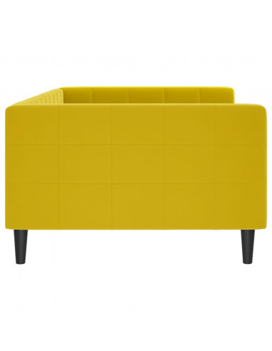 Letto da Giorno Giallo 100x200 cm in Velluto