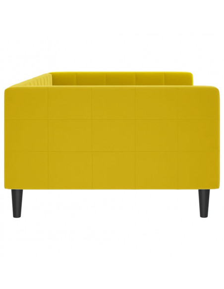 Letto da Giorno Giallo 100x200 cm in Velluto