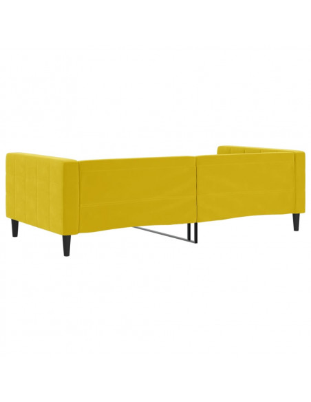 Letto da Giorno Giallo 100x200 cm in Velluto