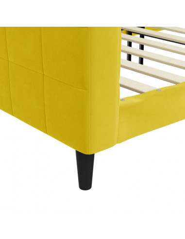 Letto da Giorno Giallo 100x200 cm in Velluto