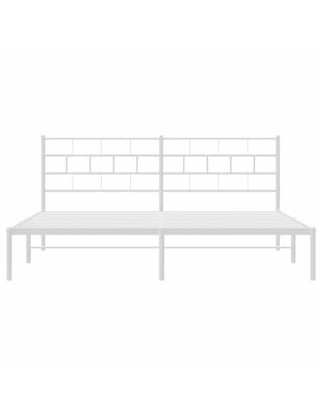 Giroletto con Testiera Metallo Bianco 180x200 cm