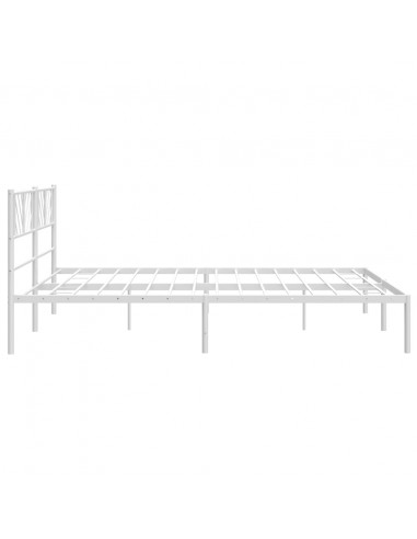 Giroletto con Testiera Metallo Bianco 180x200 cm